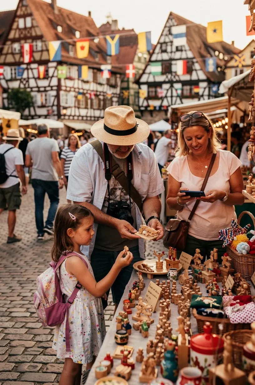 Reiseleiter erklärt die Geschichte einer Burganlage vor einer Gruppe interessierter Besucher.